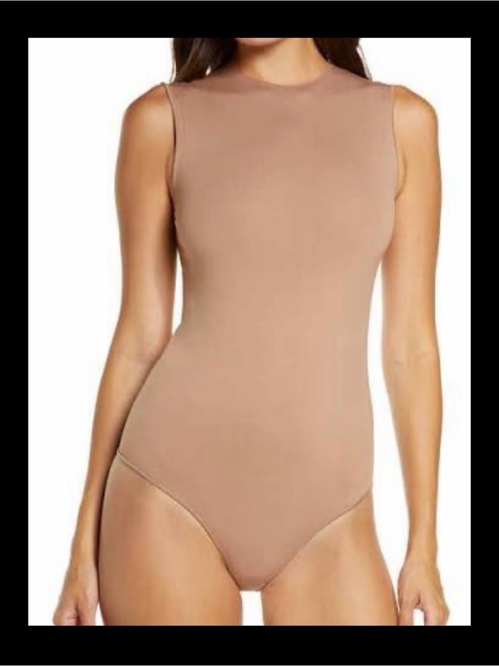 SKIMS NWT Crewneck Bodysuit; Fits Everybody; Color Sienna; Beige/Nude size Large